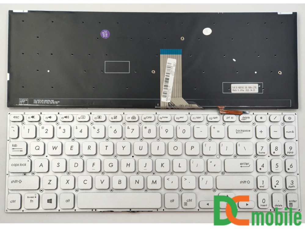 Bàn phím laptop Asus Vivobook S15 X530 K530 S530F S530UA X530F X530FA X530UN V5000FL Y5100UB Y5100UN BẠC (CÓ ĐÈN)