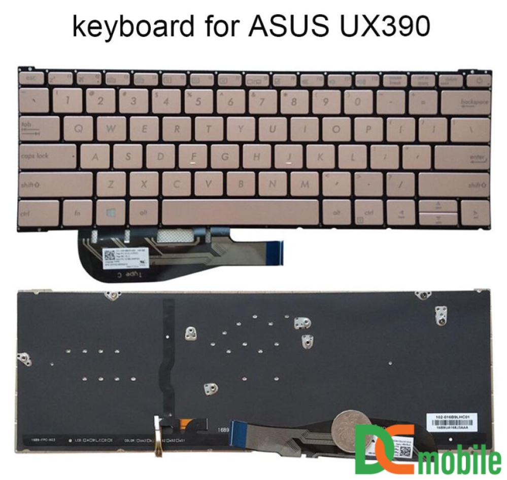 Bàn phím laptop Asus Zenbook UX390 UX390U UX390UA BẠC (CÓ ĐÈN)