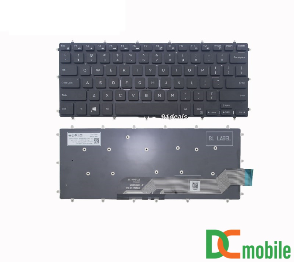 Bàn phím laptop Dell Inspiron 15-5000 3493 5368 5370 5373 5378, 15-7000 7370 7373 7378 7460 7466 7467 7560 7569 7570 7572 7573 7579 7460 7466, Latitude 13 14 3379 3490 7368, Vostro 14 3480 3490 5468 5471 (ZIN)