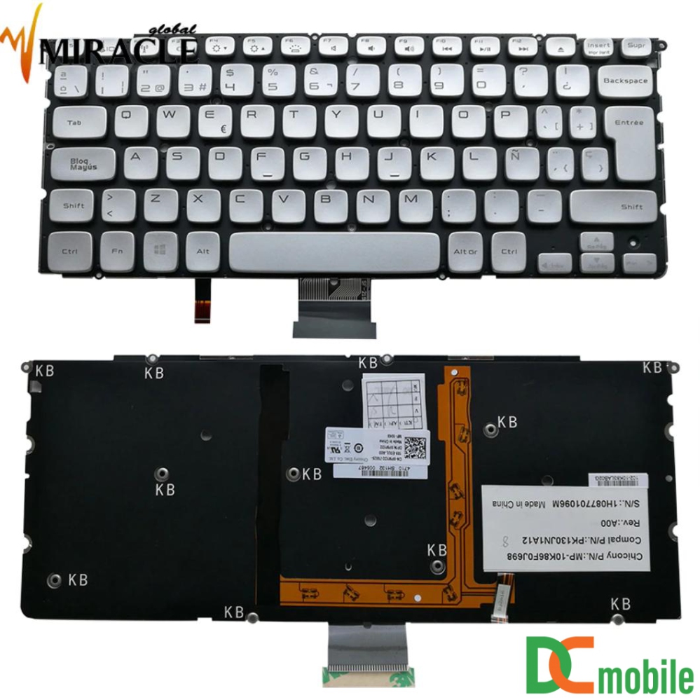 Bàn phím laptop Dell Studio XPS 14z 15z L412z L511z BẠC – UK ENTER TO (BH 6TH)