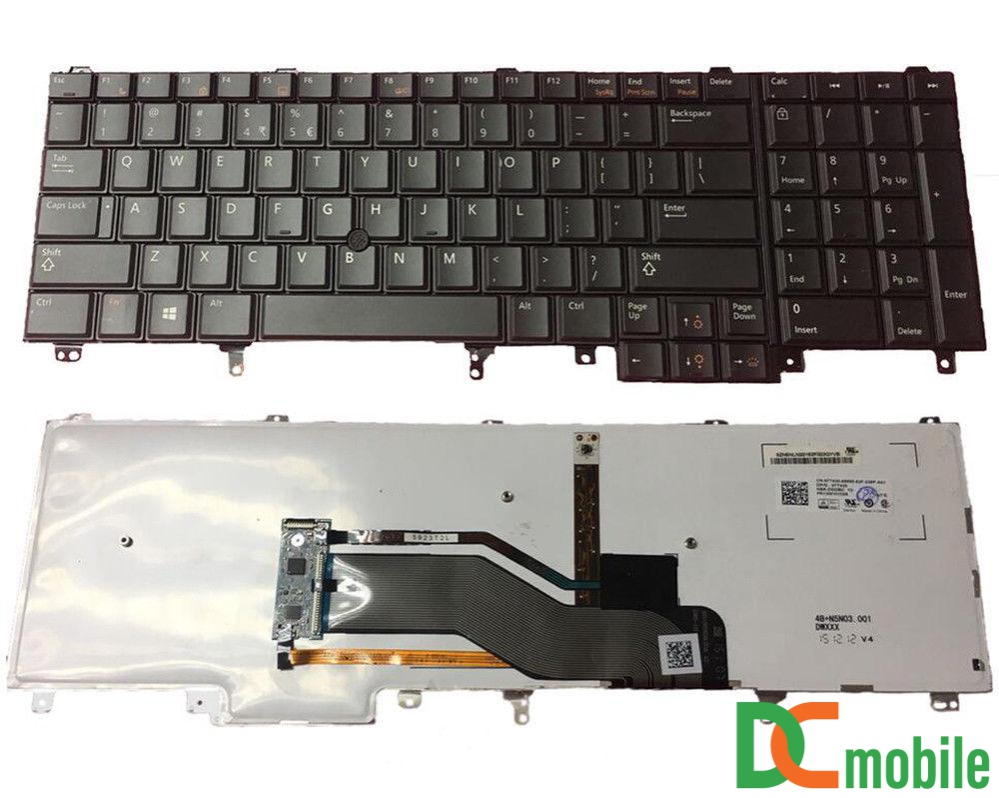 Bàn phím laptop Dell Precision M2800 M4600 M6600 M4700 M4800 M6700 M6800, Latitude E6520 E6530 E6540 E5520 E5530 CHUỘT, ĐÈN (BH 6TH)