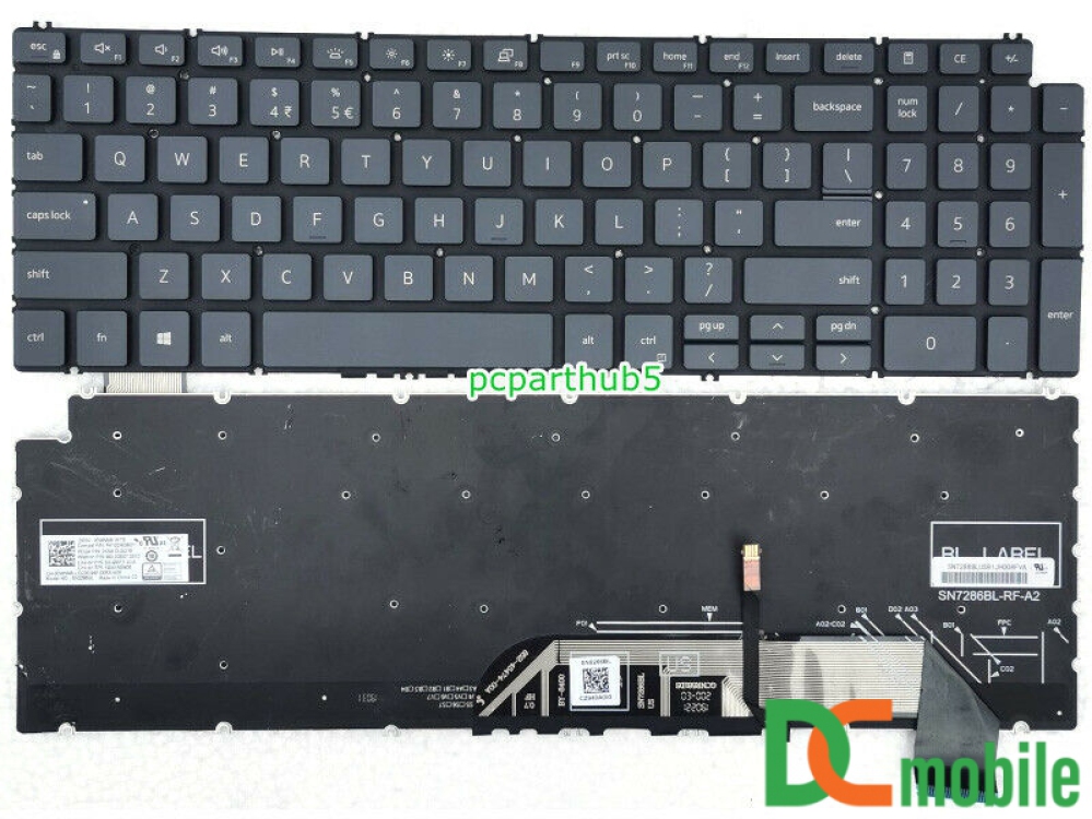 Bàn phím laptop Dell Inspiron 15 3501 3502 3505 3505 5501 5502 5508 5509 5584 5590 5593 5594 5598, Vostro 3500 (GEN 11) ĐEN (CÓ ĐÈN)