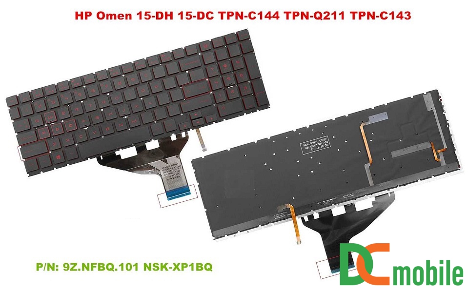 Bàn phím laptop Hp Omen 15-dc