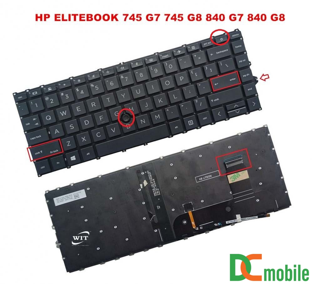 Bàn phím laptop Hp Elitebook 740 G7
