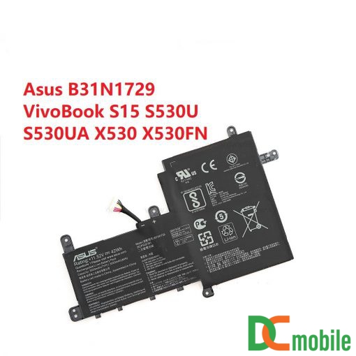 Pin laptop Asus VivoBook S15, S530, S530UA, S530UN, X530FN, B31N1729 (ZIN) – 3 CELL 6 Pin laptop Asus VivoBook S15
