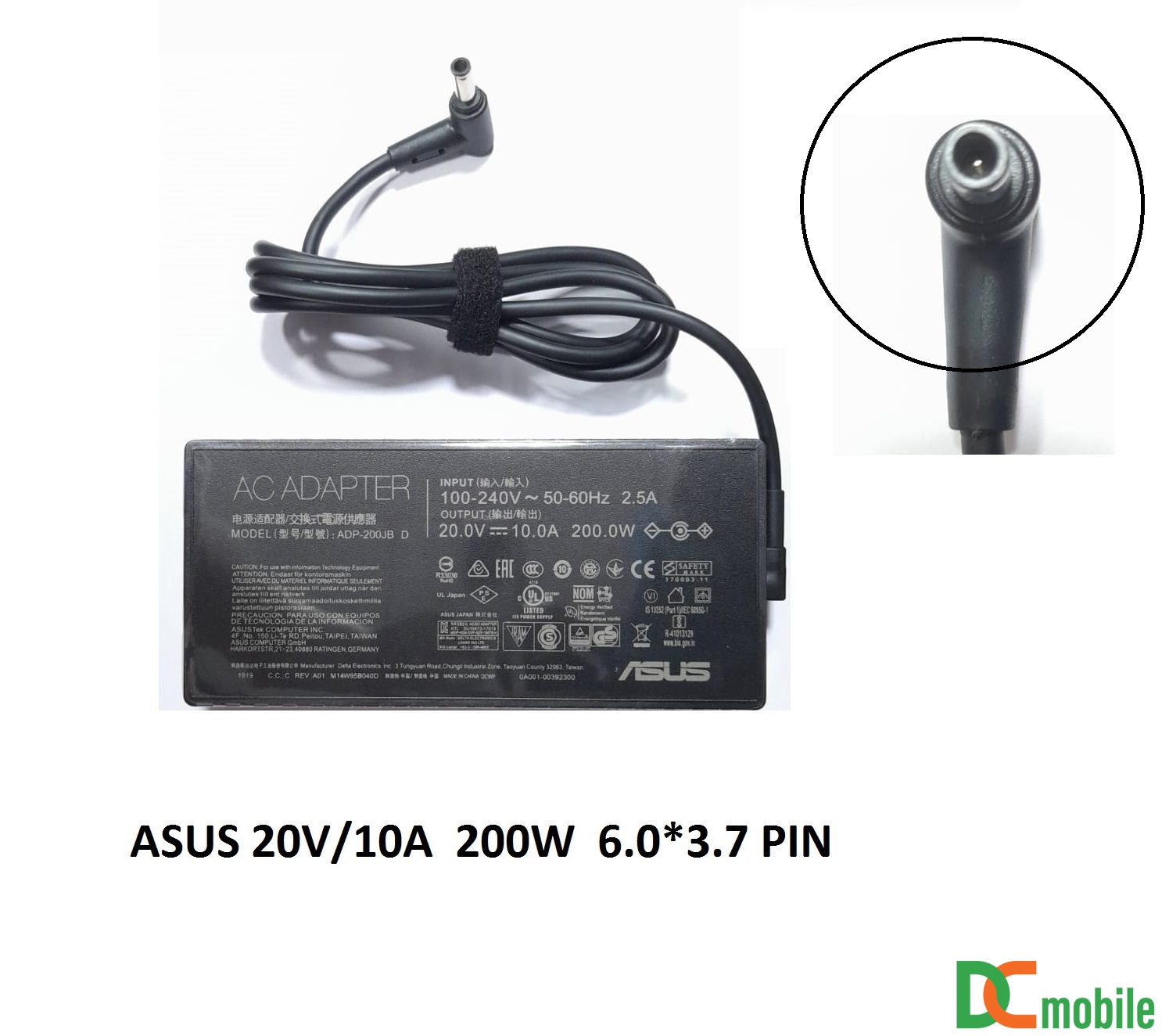 Sạc Asus 20v-10a Slim-Kim To