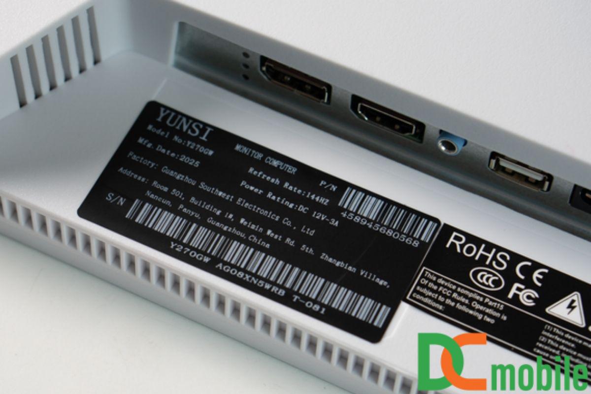 Màn YUNSI Y270GW 2K 100HZ trắng đế kim loại 10 Cổng kết nối máy tính